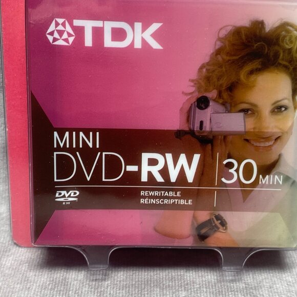 TDK Mini DVD-RW 30 Min Rewritable 3 Pack - Picture 2 of 6